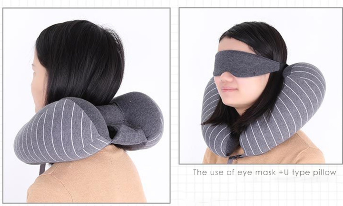 Travel Set - Neck pillow with Eye Cover and Mask